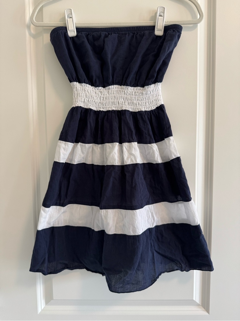 Lauren Ralph Lauren Navy and White Strapless Mini dress